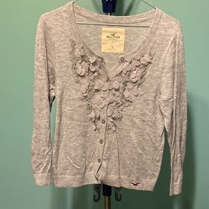 Hollister Large Vintage Gray Sweater EUC